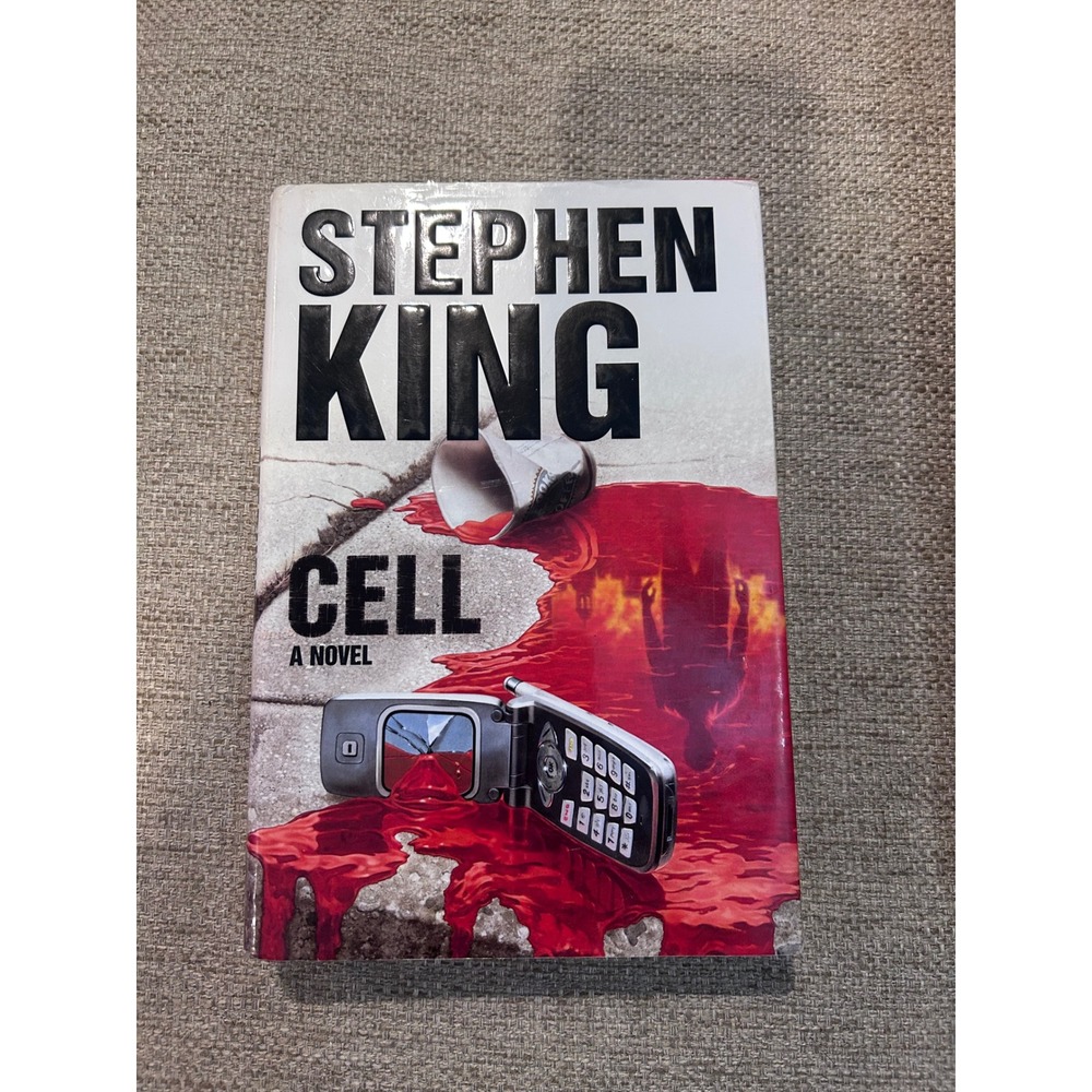 Stephen King Cell Hardcover First Edition 2006 Horror Novel Red White Black